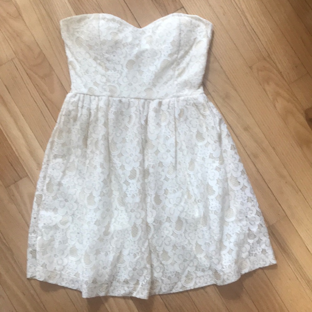 Cream colored lace dress